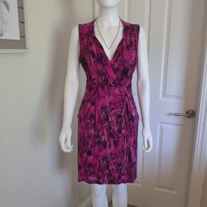 a.n.a. Magenta Pink Dress w Pockets szM V-neck Sleeveless